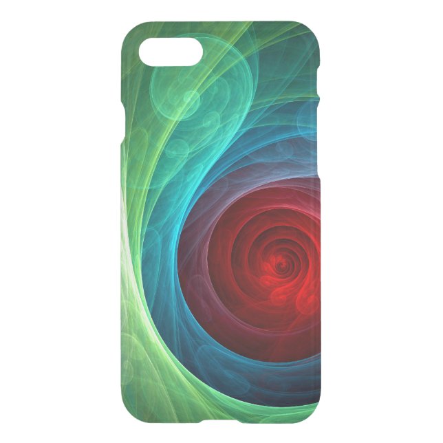 Red Storm Floral Modern Abstract Art Color Pattern Uncommon iPhone Case (Back)
