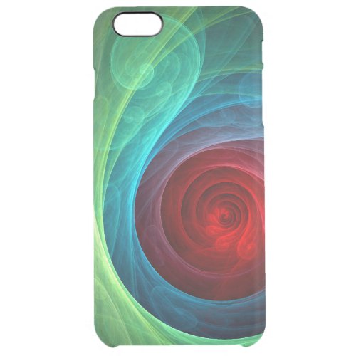 Red Storm Floral Modern Abstract Art Color Pattern Clear iPhone 6 Plus Case