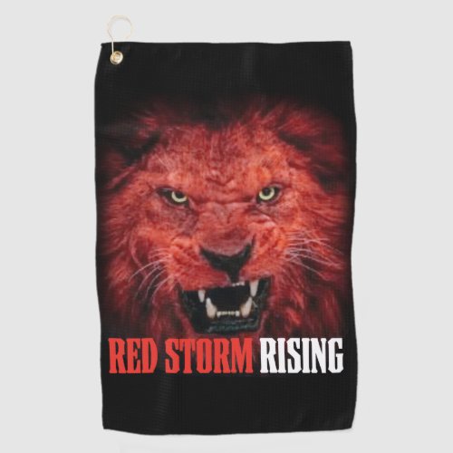 Red Storm Red Wave Midterm MAGA Trump Lion Golf Towel