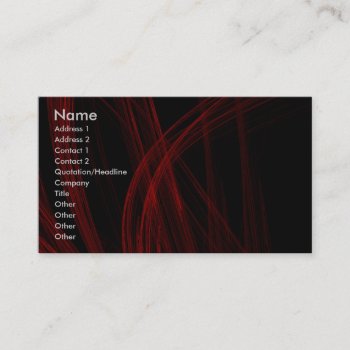 Red Strain Business Card by Bro_Jones at Zazzle