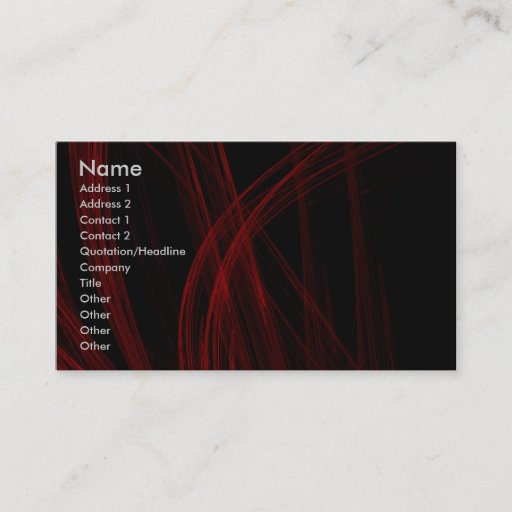 Customizable Red Strain Business Card