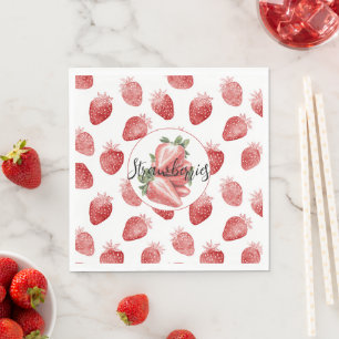 Red Strawberries Fruit Napkins