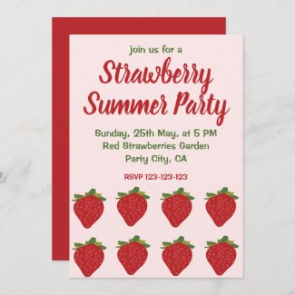 Red Strawberries Fruit Strawberry Summer Party