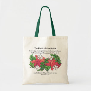 Red Strawberries "Fruits of the Spirit" Tote Bag
