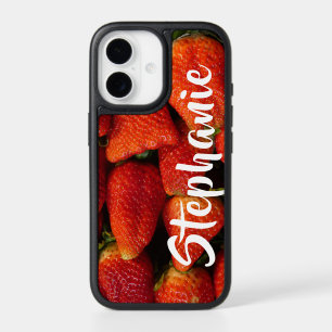 Red Strawberries, Name, iPhone 17 Case