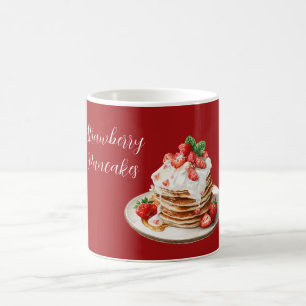 Red Strawberries Pancakes Coffee Mug