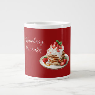 Red Strawberries Pancakes Giant Coffee Mug