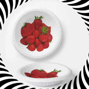Red Strawberries Photographic  Paper Bowls