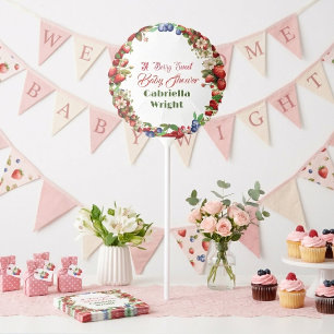 Red Strawberry Baby Shower Blue Berry Sweet Cute Balloon