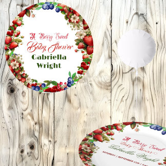 Red Strawberry Baby Shower | Blue Berry Sweet Cute Balloon