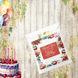 Red Strawberry Baby Shower | Blue Berry Sweet Cute Favor Bag
