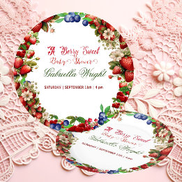 Red Strawberry Baby Shower | Blue Berry Sweet Cute Paper Plates