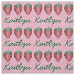 Red Strawberry Berry Summer Berries Fruit Print Fabric