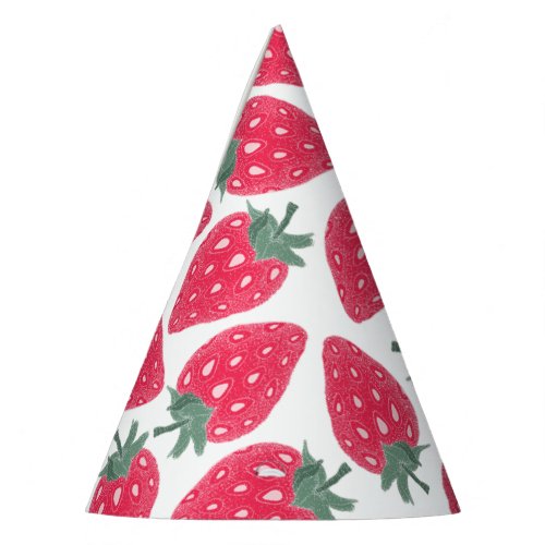Red Strawberry Birthday Party Hats