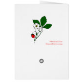 Red Strawberry Blank Art Card (Back)