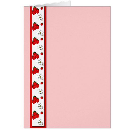 Red Strawberry Blank Art Card (Front)
