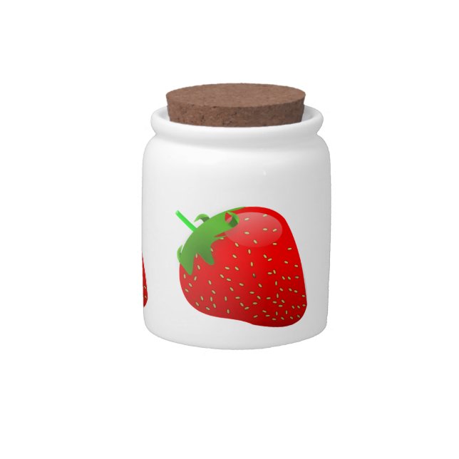 Red Strawberry Candy Jar (Front)