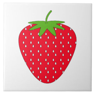 Red Strawberry. Ceramic Tile