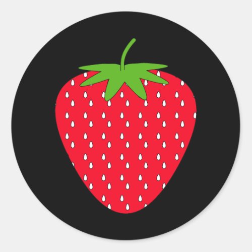 Red Strawberry Classic Round Sticker