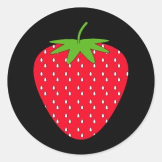 Red Strawberry. Classic Round Sticker