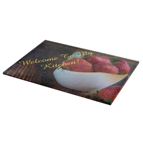 Red Strawberry Cutting Board