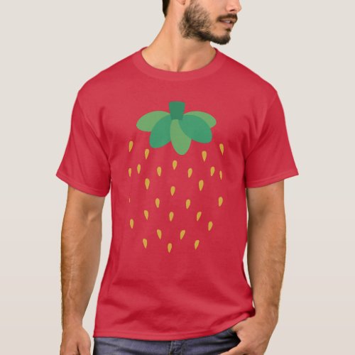 RED STRAWBERRY FRUIT GIRL T_Shirt