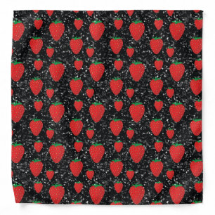 Red Strawberry Fruit Lovers Sweet Berries Elegant Bandana