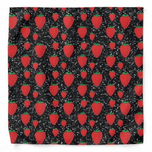 Red Strawberry Fruit Lovers Sweet Berries Elegant Bandana