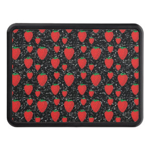 Red Strawberry Fruit Lovers Sweet Berries Elegant Hitch Cover