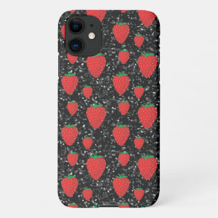 Red Strawberry Fruit Lovers Sweet Berries Elegant iPhone 11 Case