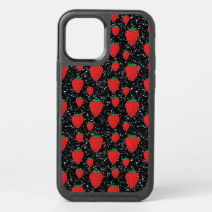 Red Strawberry Fruit Lovers Sweet Berries Elegant OtterBox Symmetry iPhone 12 Case
