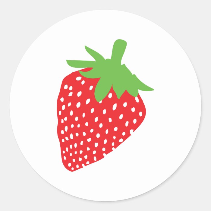 red strawberry icon stickers