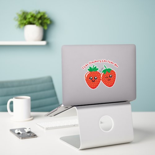 Red Strawberry in Love  Sticker