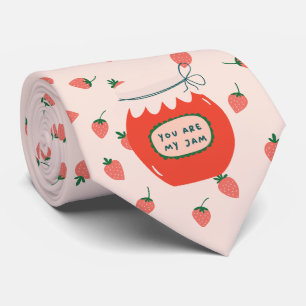 Red Strawberry Jam Neck Tie