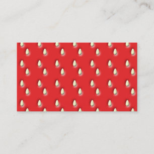 Red Strawberry Pattern. Business Card