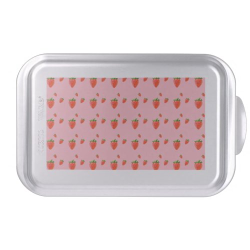 Red Strawberry Pattern Pink Party   Cake Pan