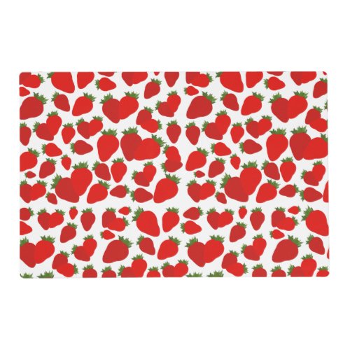 Red Strawberry Pattern Placemat