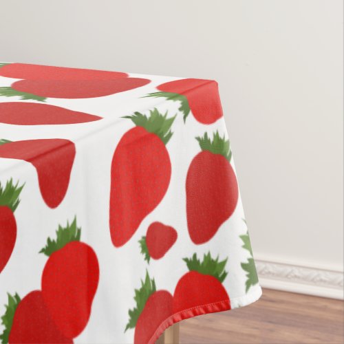 Red Strawberry Pattern Tablecloth