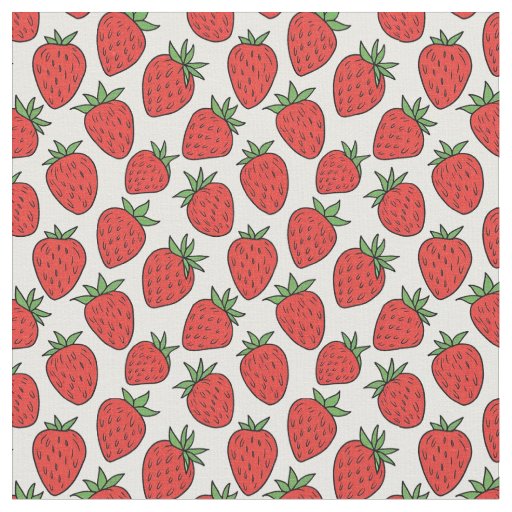  Red Strawberry | Whimsical Fruit-Theme Fabric