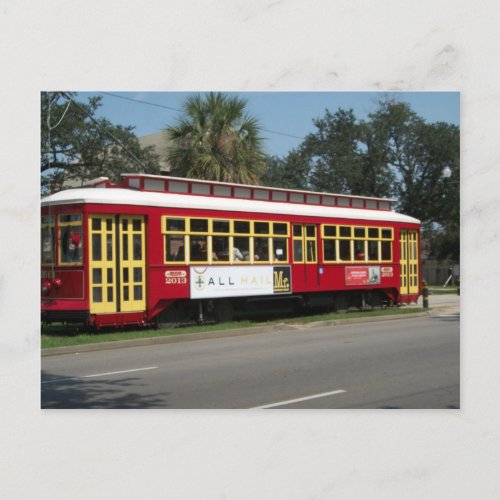 Red Streetcar Postcard