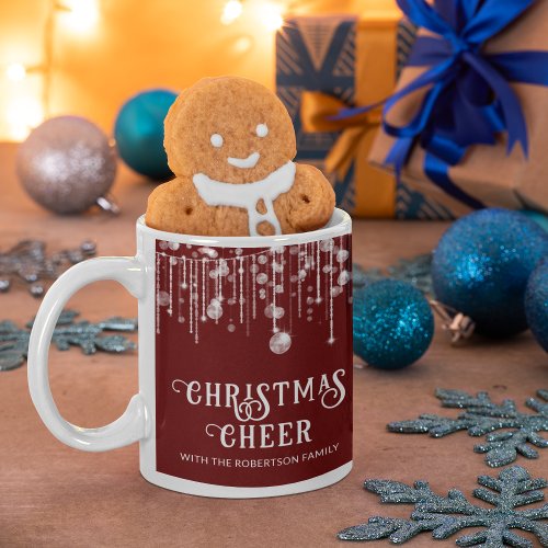 Red String Lights Christmas Party Coffee Mug