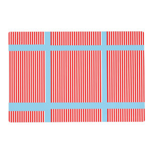 Red Stripe Blue  Placemat