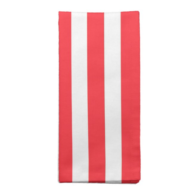Red Stripe Cloth Napkin (Folded)