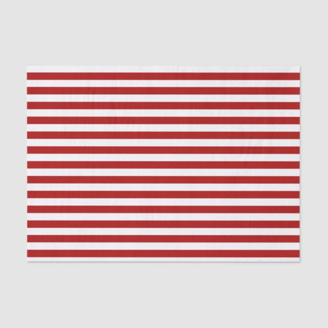 Red Stripe Holiday Tissue Paper (Front)