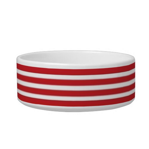 Red Stripe Pet Bowl