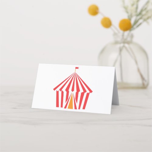 Red Stripe Tent Place Card