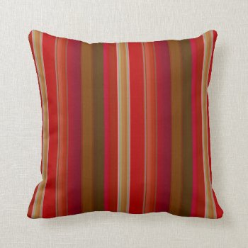 Red Stripe Throw Pillow by BamalamArt at Zazzle