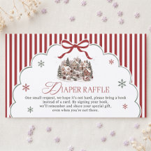 Red Stripe Winter Village Christmas Baby Shower