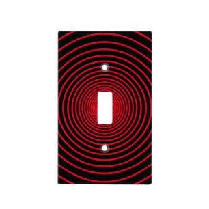 Red Striped Black Light Switch Cover Choose Colors