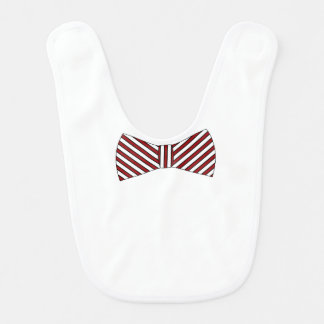 Red Striped Bow Tie Bib